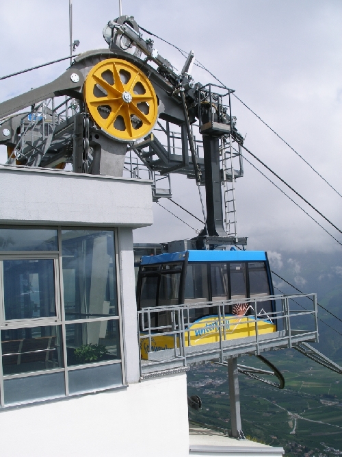 Sa-Nachmittag: Mit der Seilbahn gings von Naturns hinauf nach Unterstell