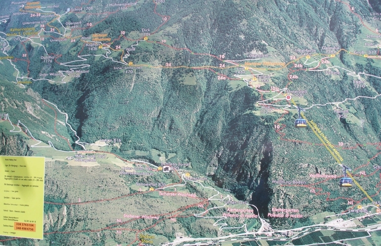 Wanderkarte vorderster Teil vom Schnallstal