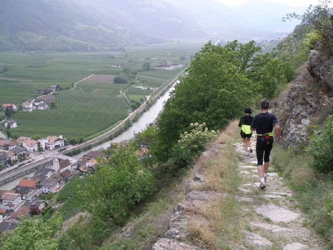 Ziel des Laufes: Staben an der Etsch