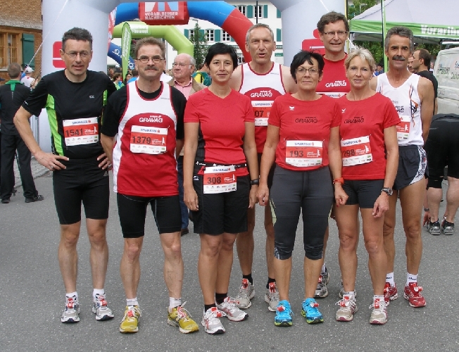 Die 8-köpfige Mila-Gruppe vor dem Start