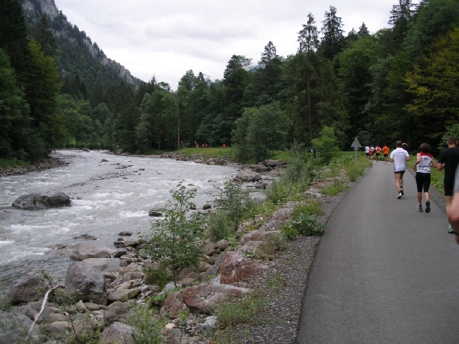 Die Laufstrecke der Bregenzer Aach entlang