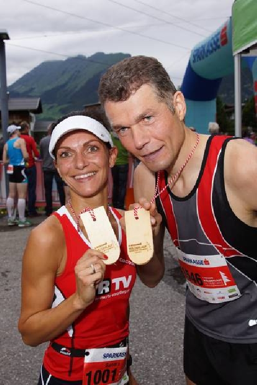 Die schnellsten des Tages: Peter Loacker und Sandra Urach