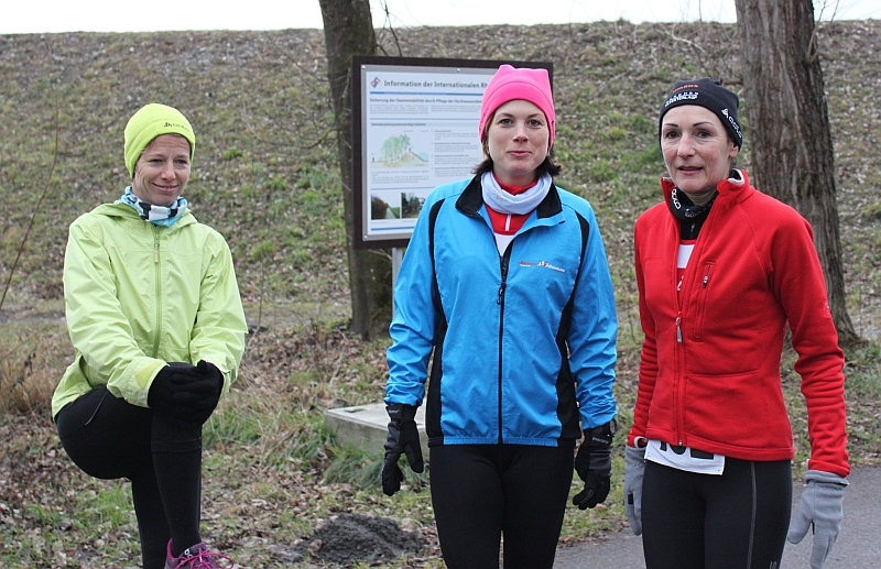 Das MILA-Damentrio vor dem Start