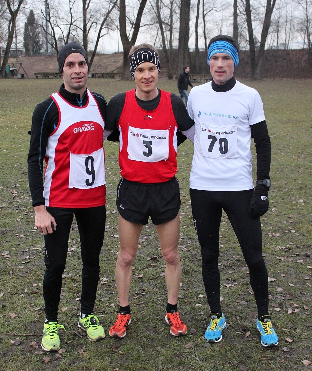 Das Podest beim 15-er: Mathias Nuesch, Thomas Summer und Stefan Schmauder