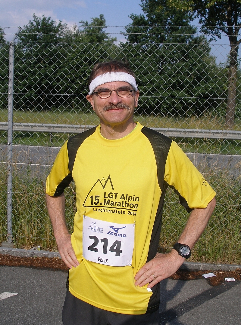 …. zu ihnen gehört Felix. Bei allen bisherigen 15 LGT-Marathons war er dabei