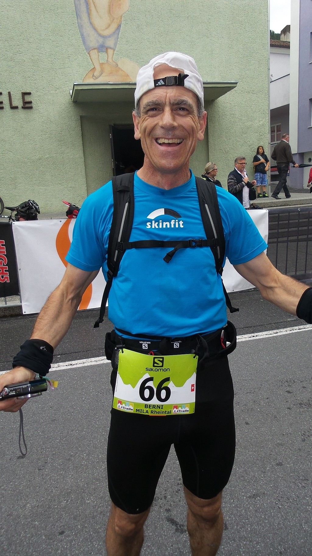 Berni zufrieden im Ziel der dritten Etappe