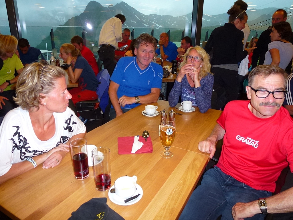 Zu Beginn der Finisherparty in Samnaun