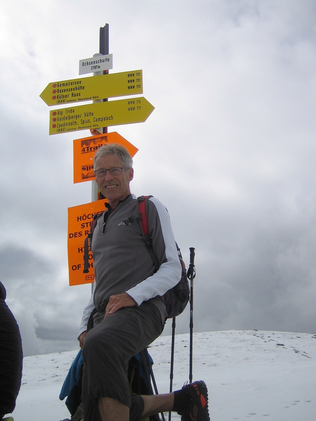 auf dem höchsten Punkt der Strecke auf über 2’800 Meter über Meer