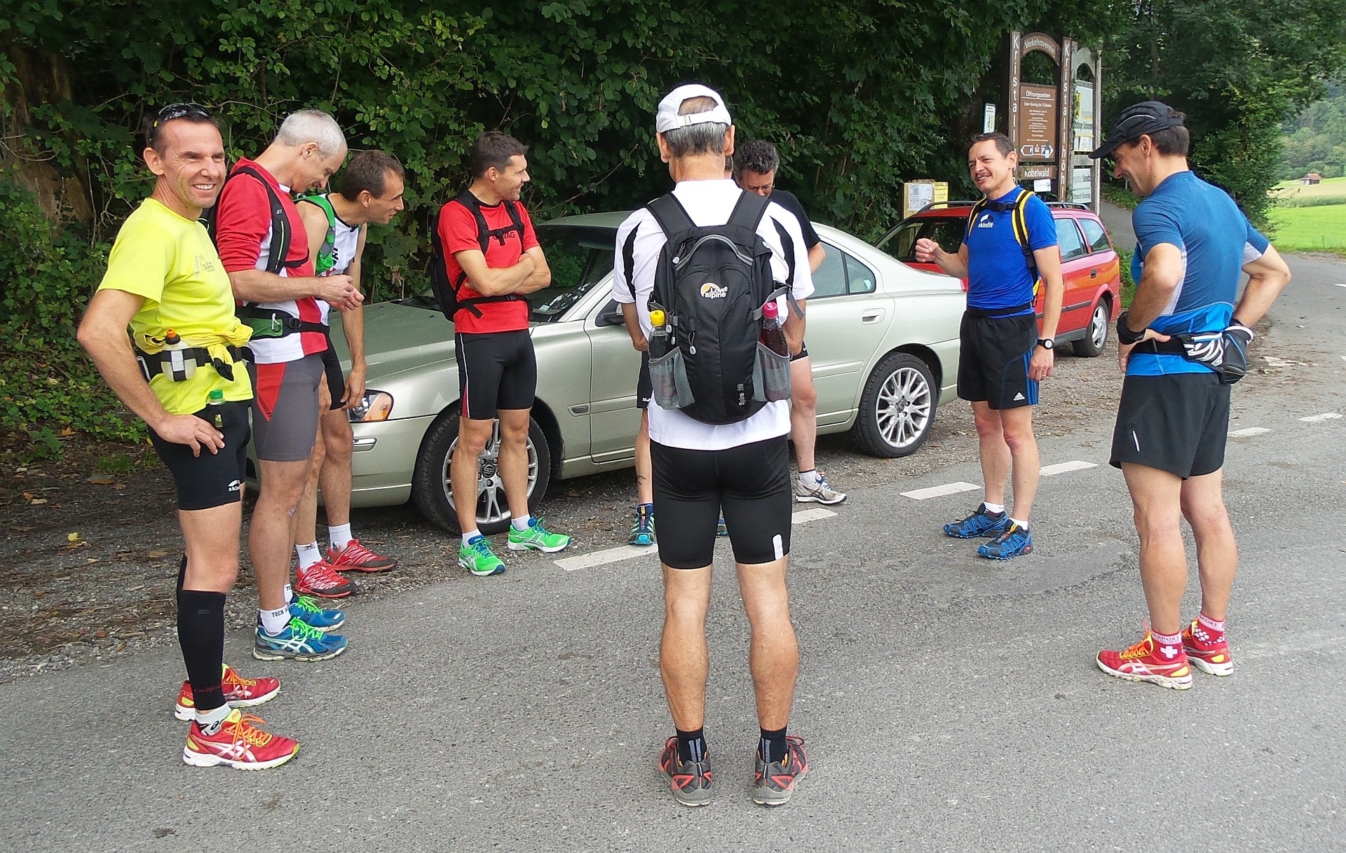 Besammlung zum Trainingslauf in Kobelwies