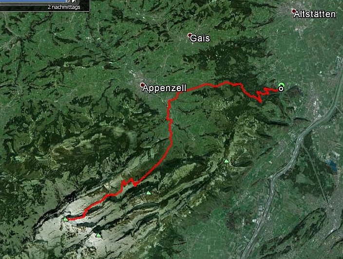 Stercke auf Satelittenbild