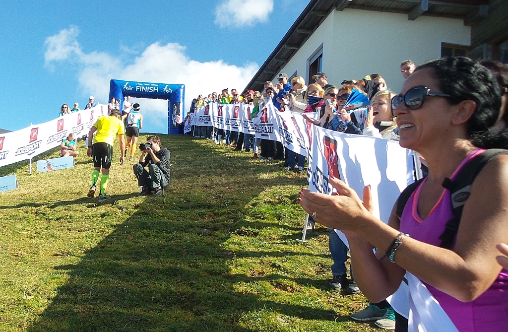 Immer steiler bis zum Zielbogen auf der Hohen Salve. Gamperney lässt grüssen …