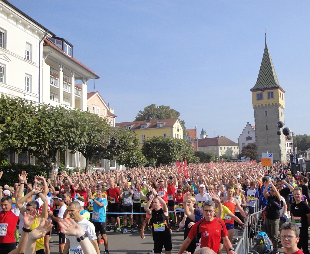 Das Starterfeld am Lindauer Hafen