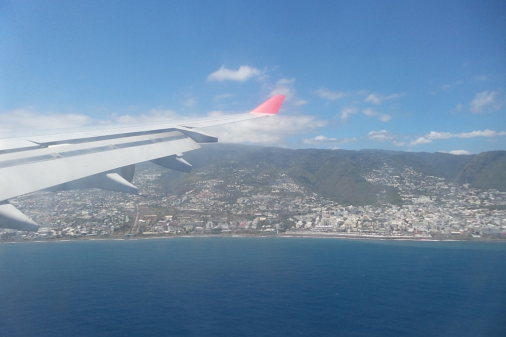 Anflug auf die Insel La Réunion