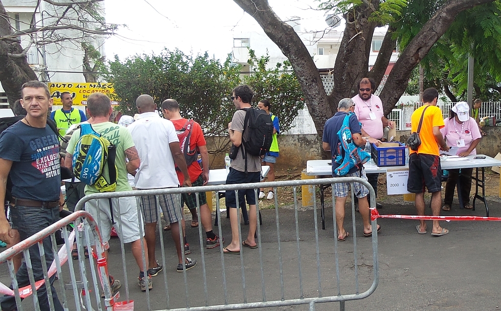 … wo die Startnummerausgabe war.