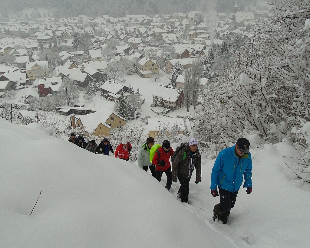 Gleich gehts die lange Treppe hoch ….