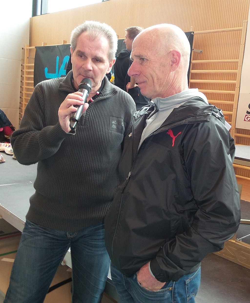 Speaker Alb Koller zusammen mit Nationaltrainer Luigi Nonella …… er sorgte dafür, dass