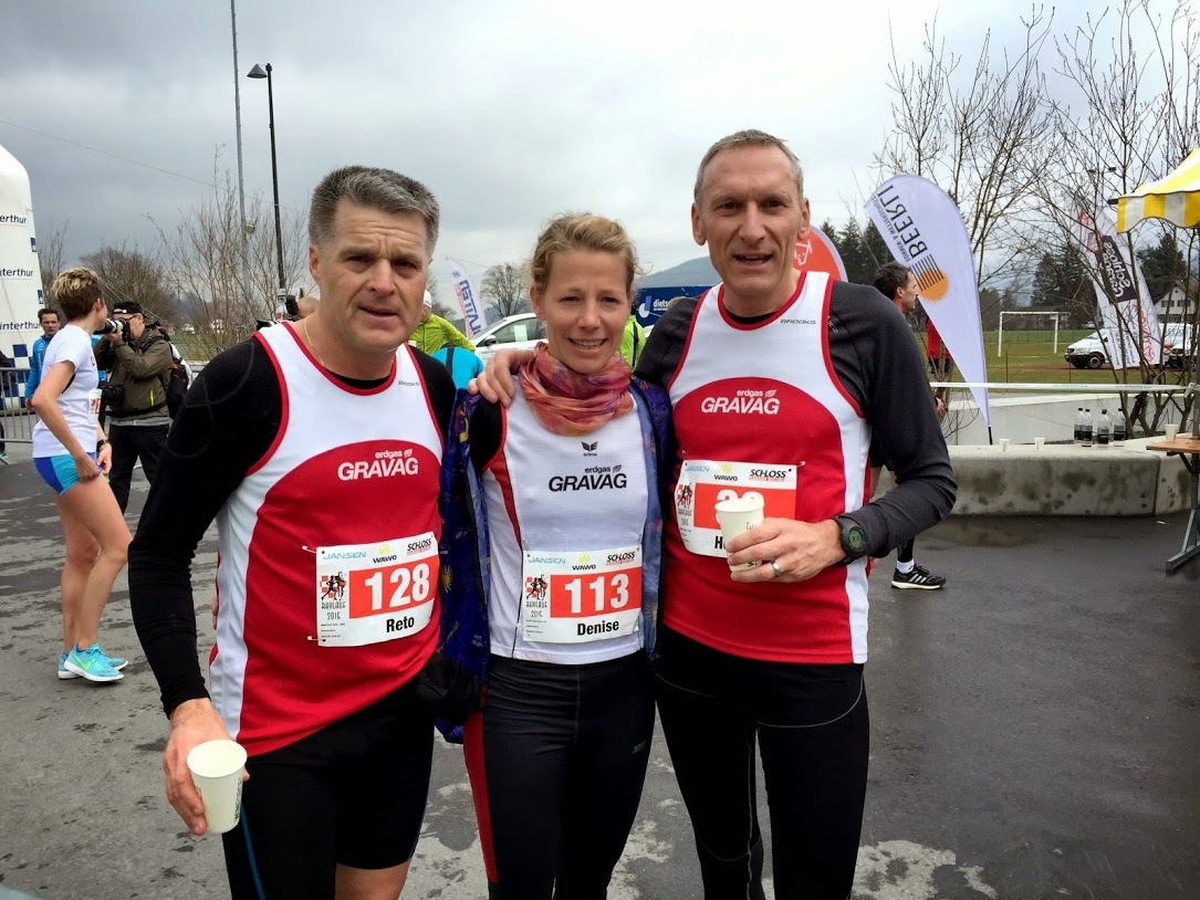 Reto, Denise und Helmuth im Ziel