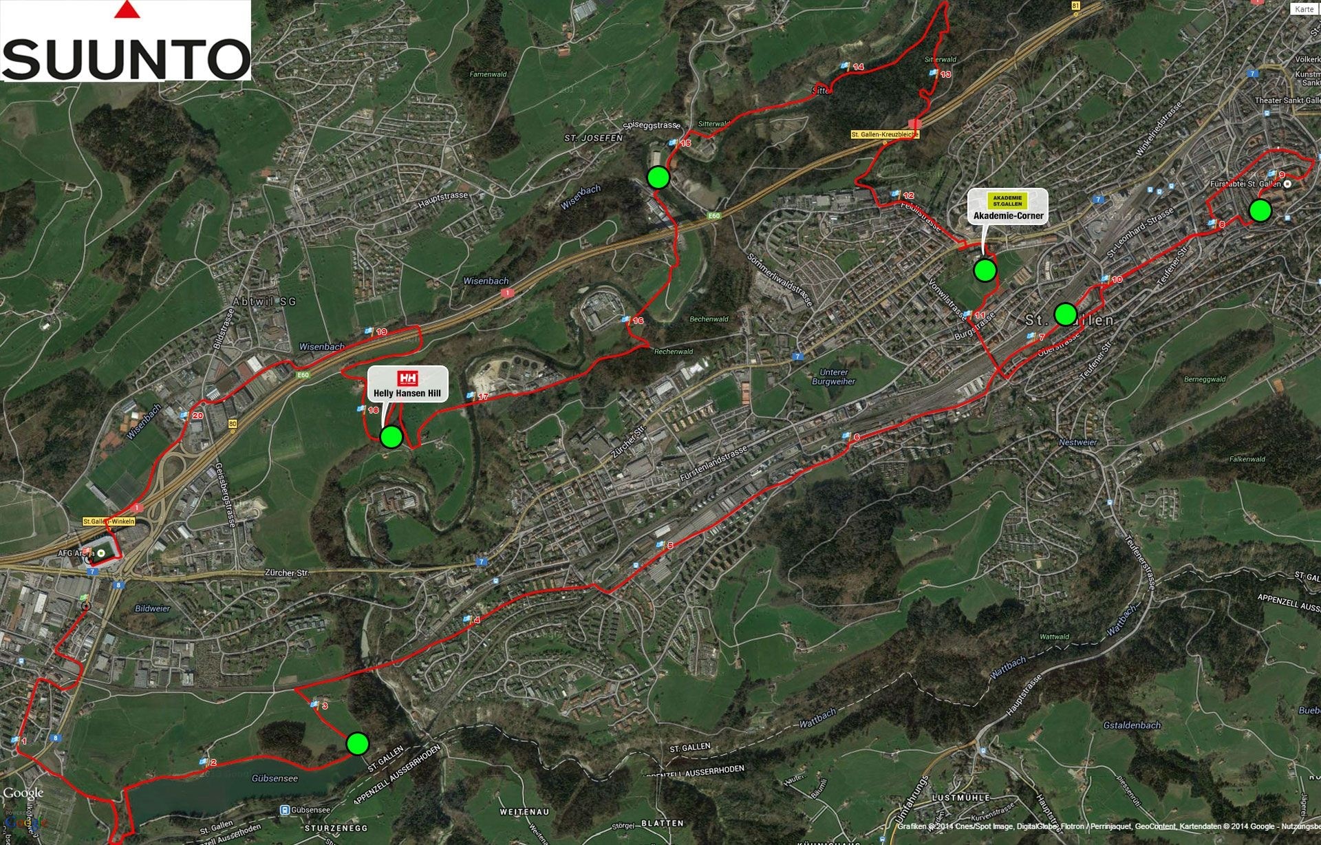 Strecke Halbmarathon