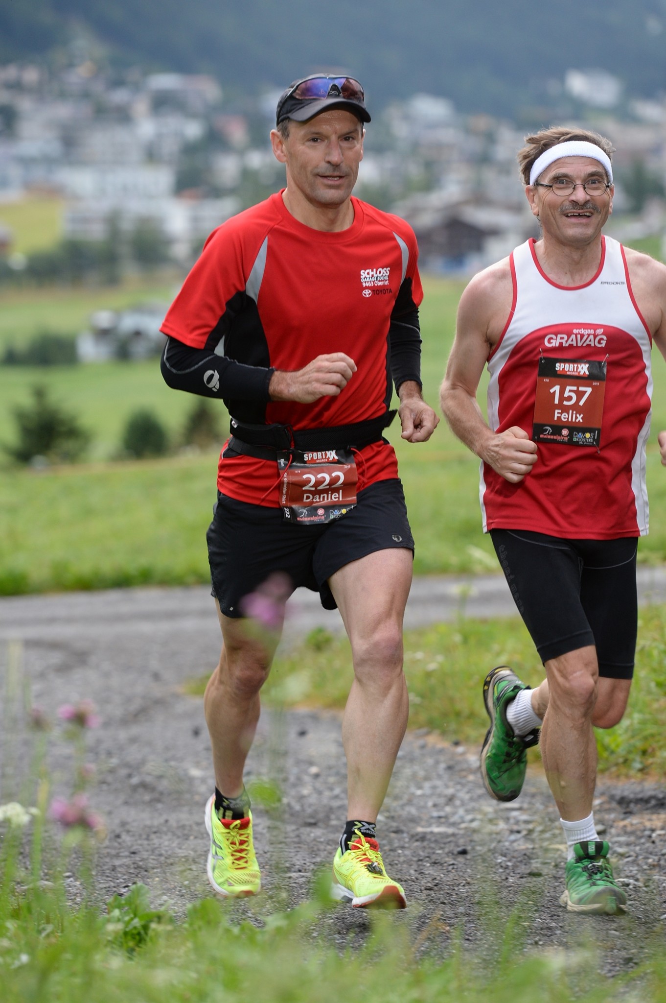 Daniel Büchel und Felix zu Beginn des K78 gemeinsam unterwegs