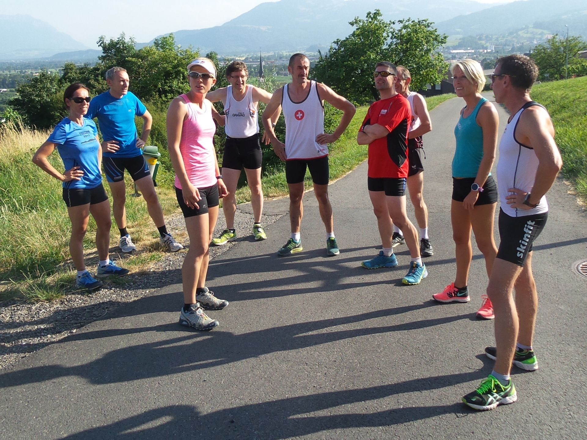 Ignaz gibt Informationen bei einer kleinen Laufpause