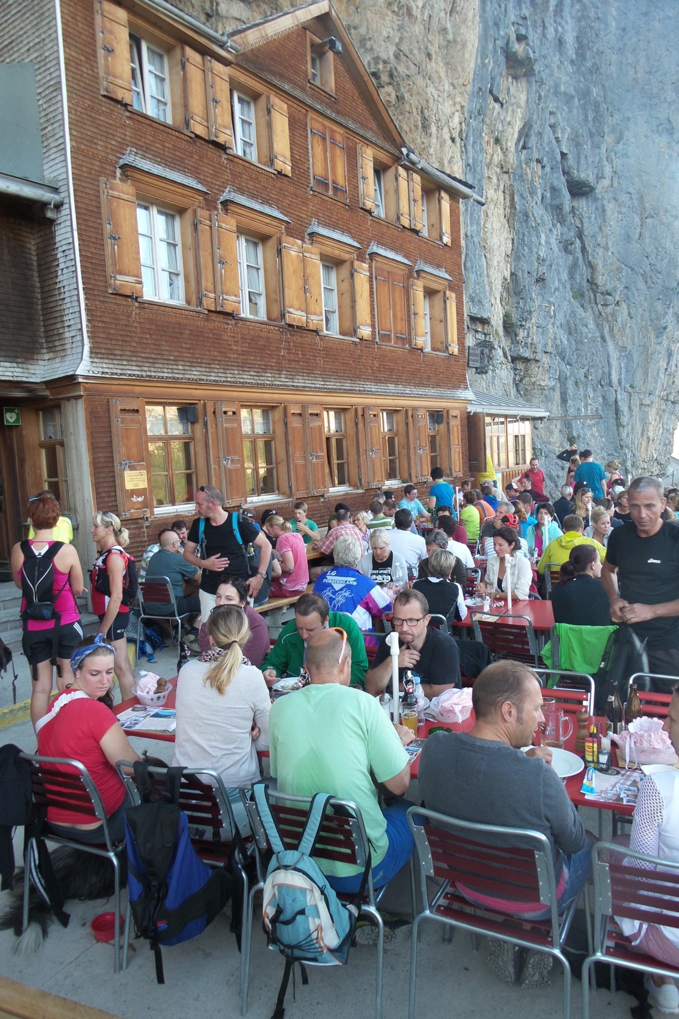 Riesenbetrieb an so einem herrlichen Abend