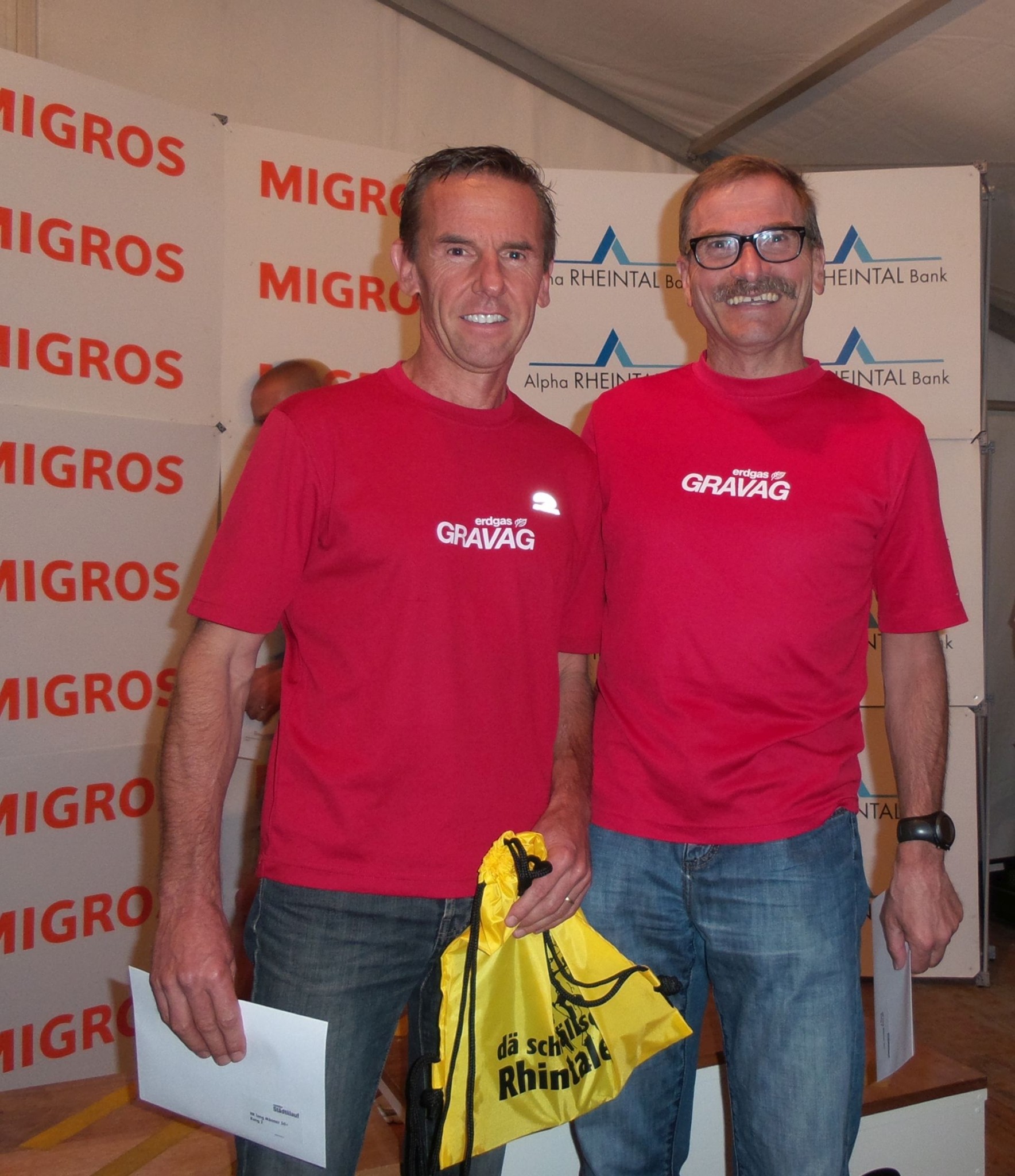 Schnelle M50-iger: Fredy (schnellster Rheintaler) und Felix