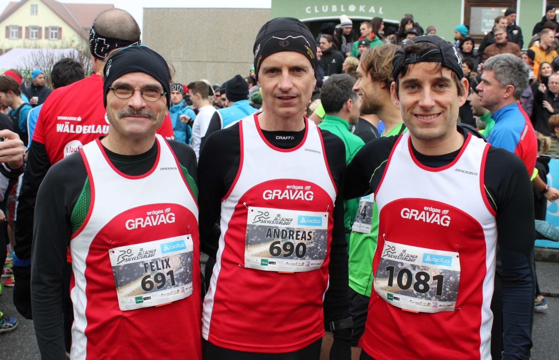 Das erfolgreiche Mila-Trio vor dem Start