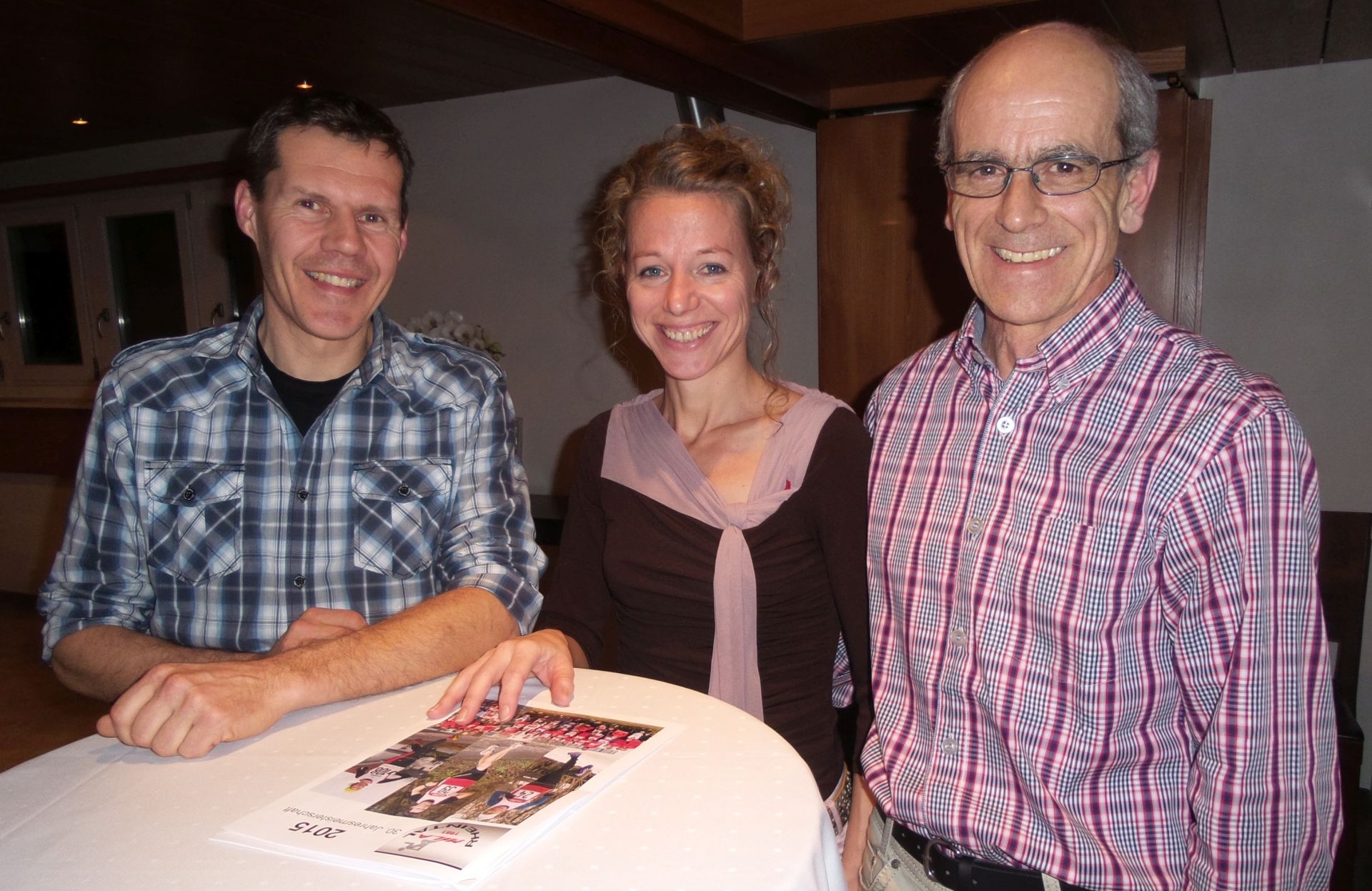 Das Podest der Mila-Jahresmeisterschaft 2015: Guido wird zweiter, Denise Dritter und Mila-Meister wird Berni