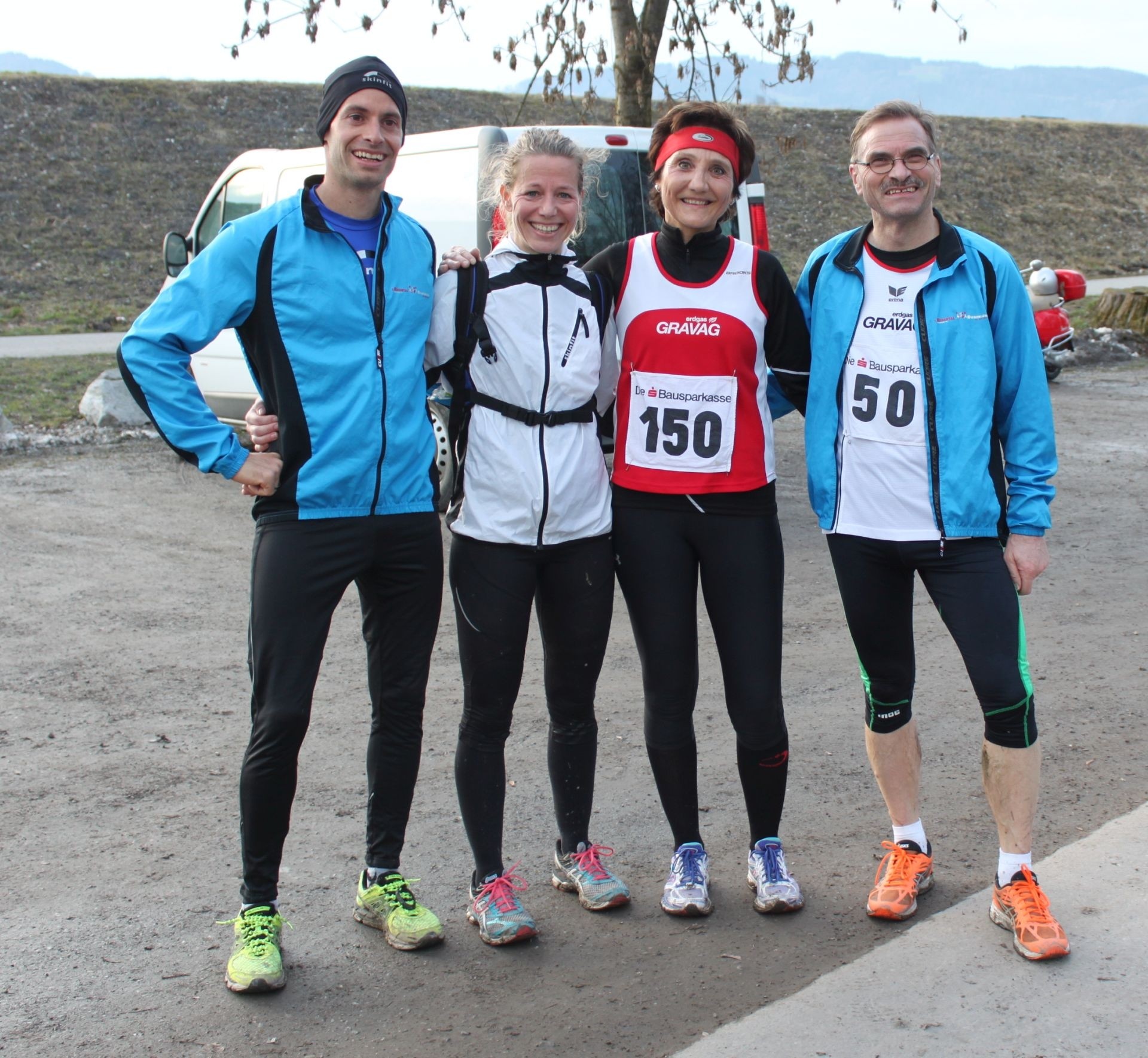 Das Mila-Quartett nach dem Lauf