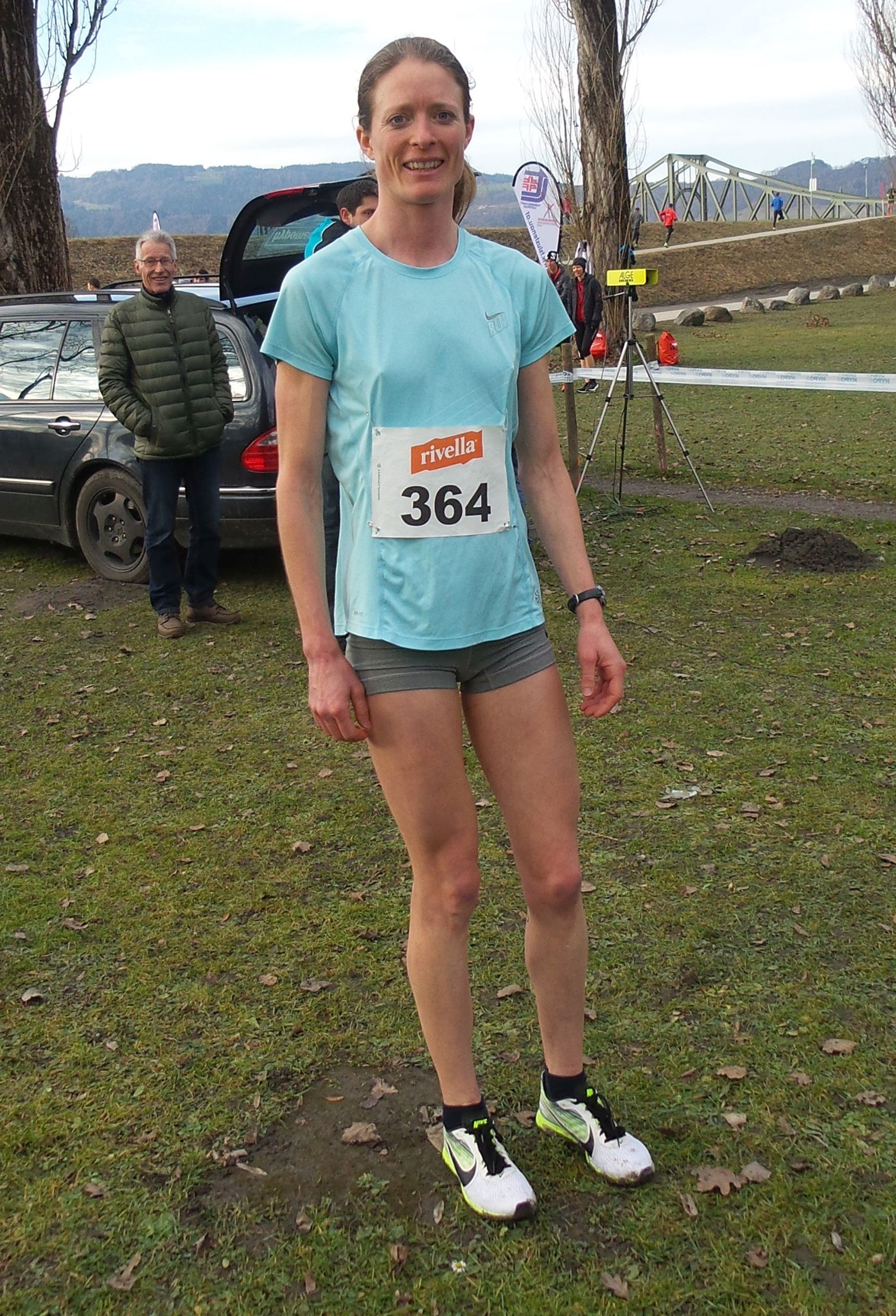 Andrea Mayr, die schnellste Frau Österreichs gastierte beim Crosslauf in Lustenau