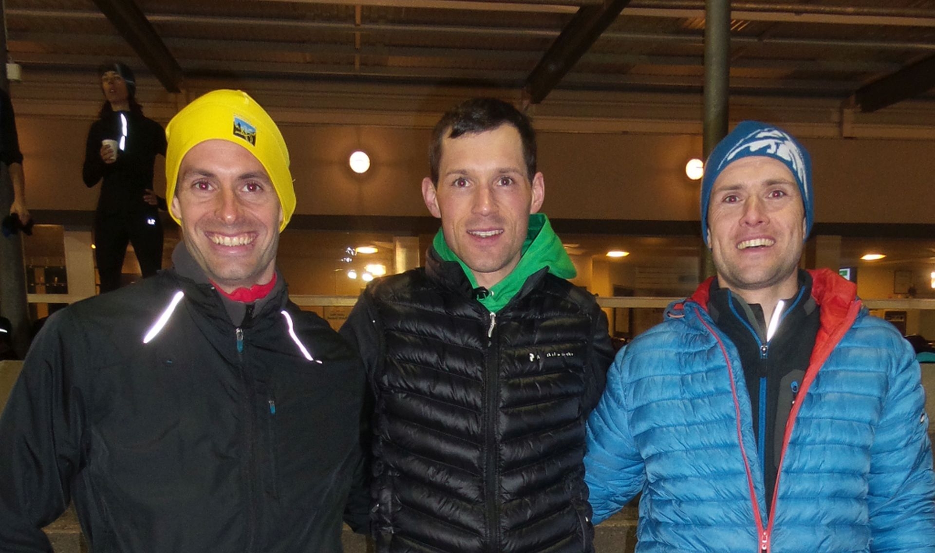 Das Podest: (von links) Mathias Nüesch, 2. Rang, Sieger Stefan Schmauder und der drittplatzierte Philipp Gubler