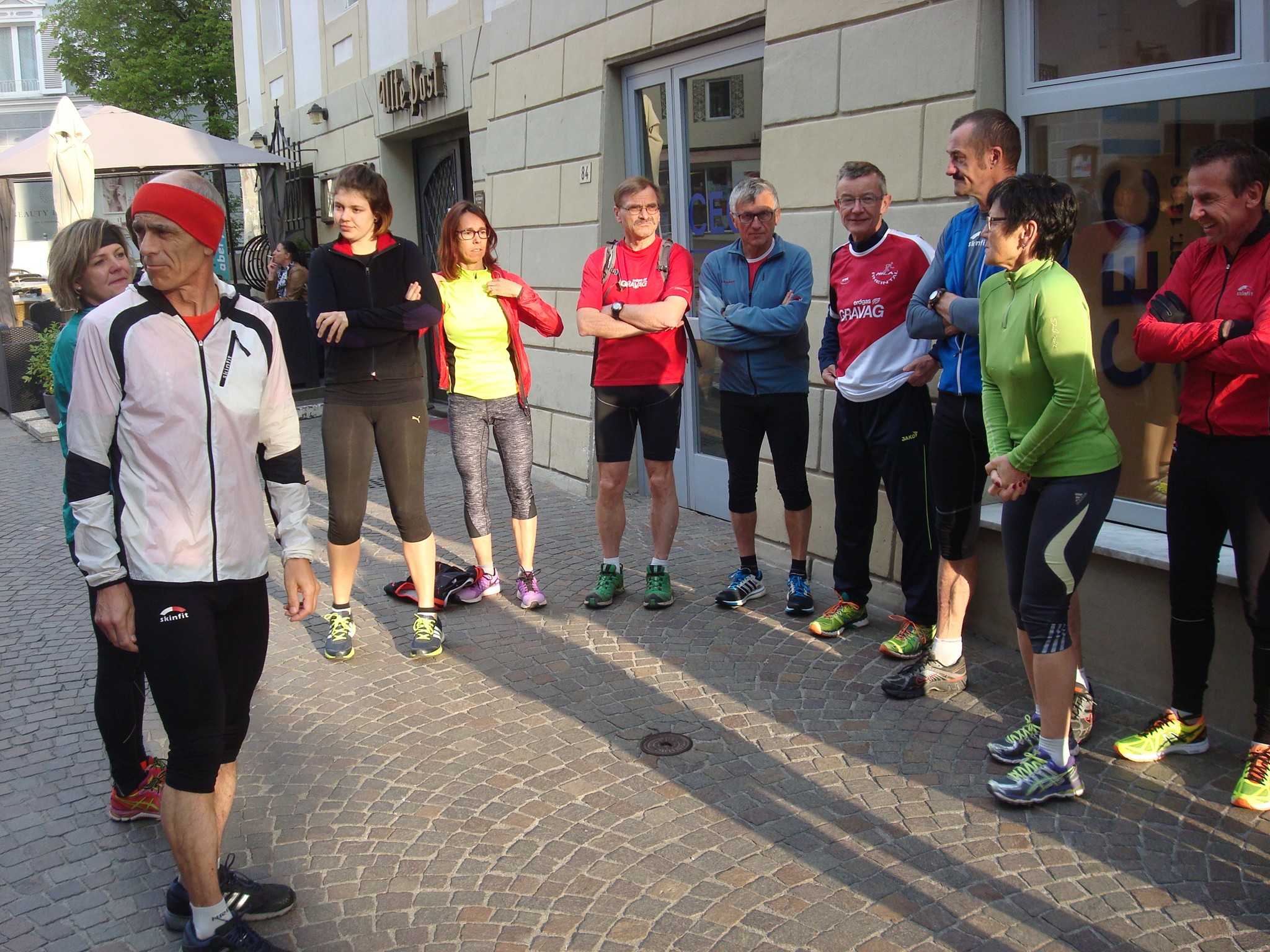 Besammlung für das Berglauftraining vom Samstag