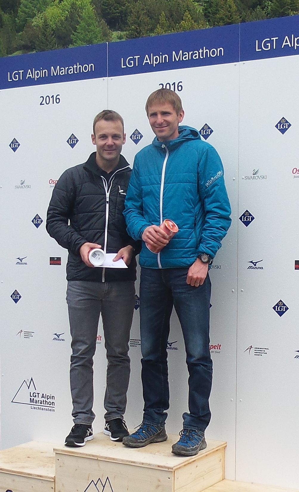 Die schnellste Herren-Stafette: Thomas Nauer und Christoph Schefer