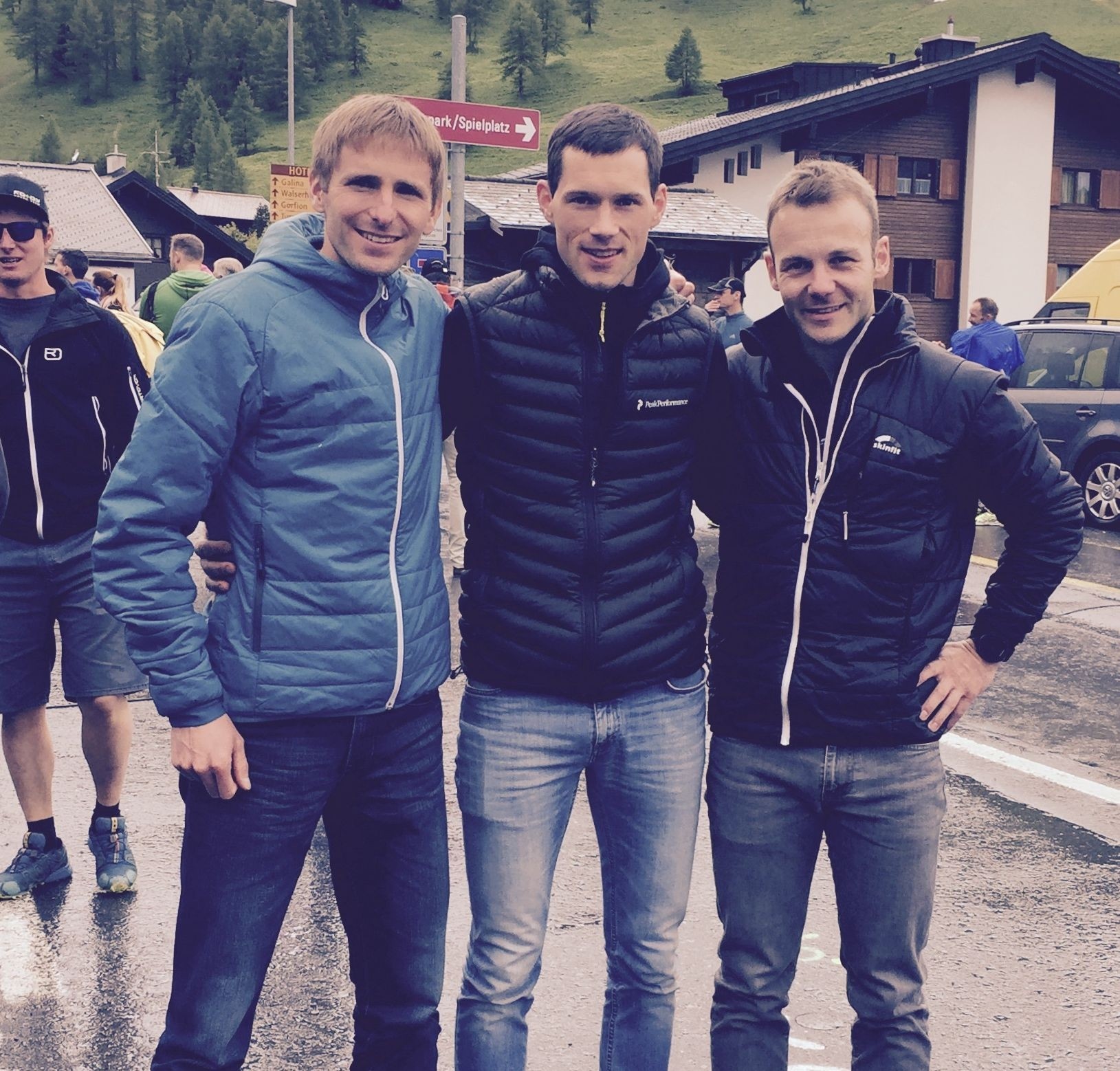 Erfolgreiche Donnschtighüpfer am 17. LGT Alpin Marathon 2016: Christoph Schefer, Stephan Schmauder und Thomas Nauer
