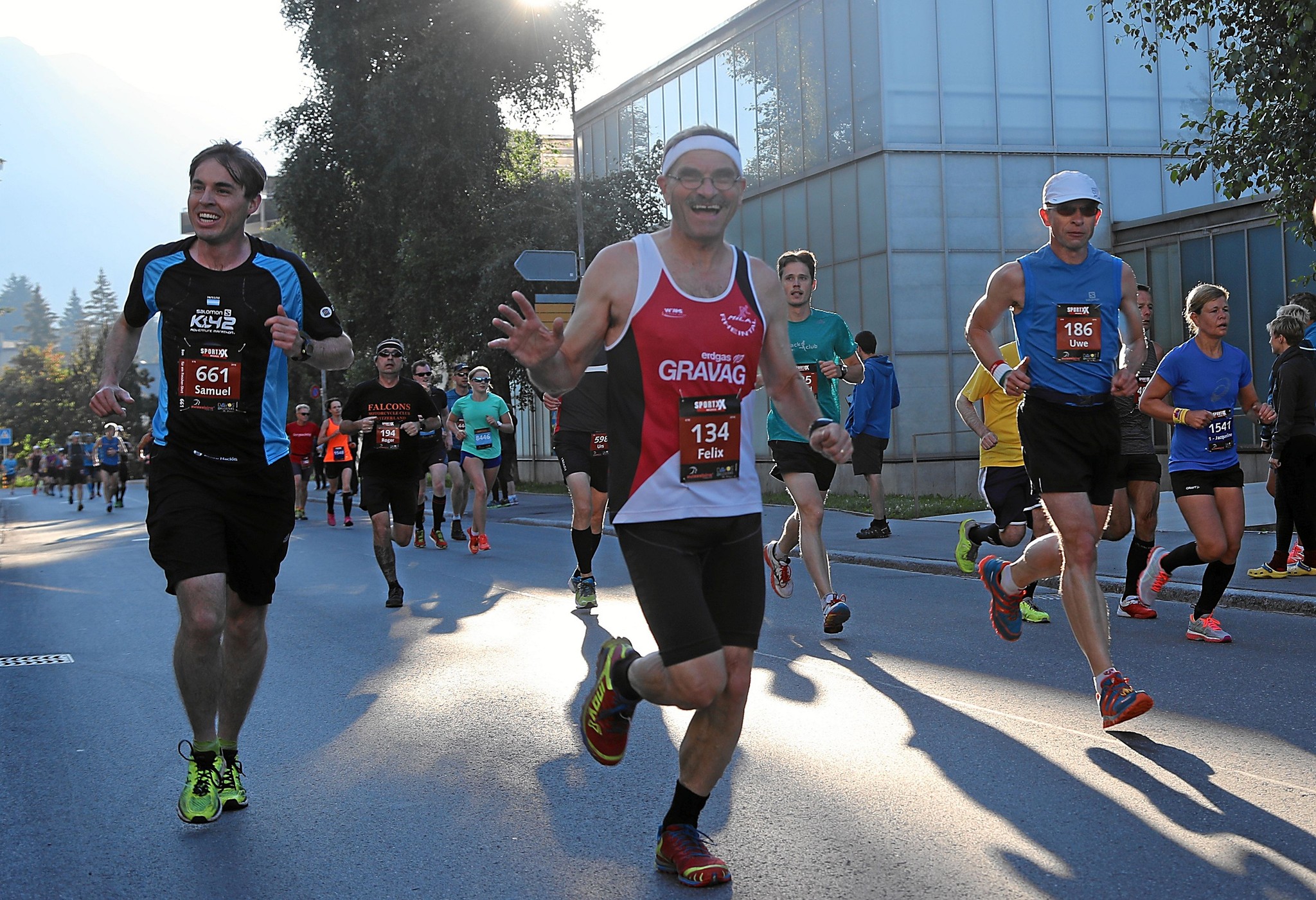 Felix kurz nach dem Start zum K78 in Davos