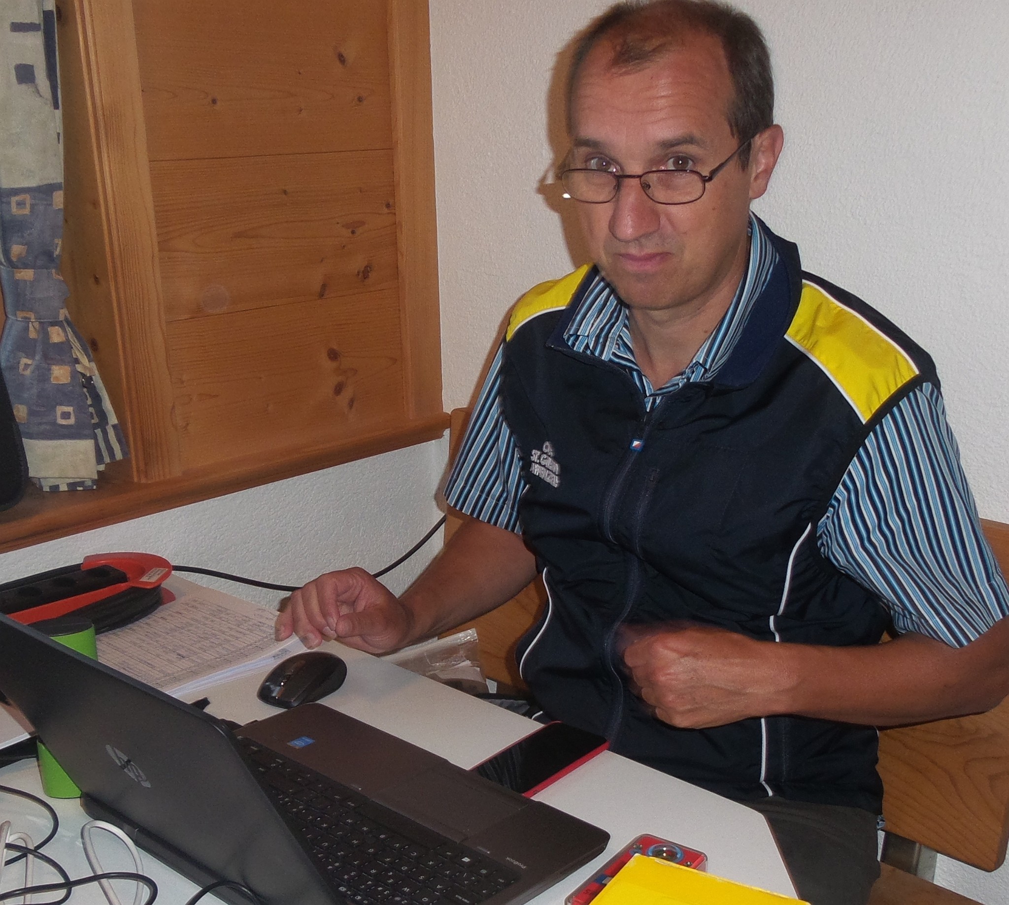 Clemens Eugster sorgte für eine mustergültige Auswertung der Laufzeiten mit sofortiger Rangliste