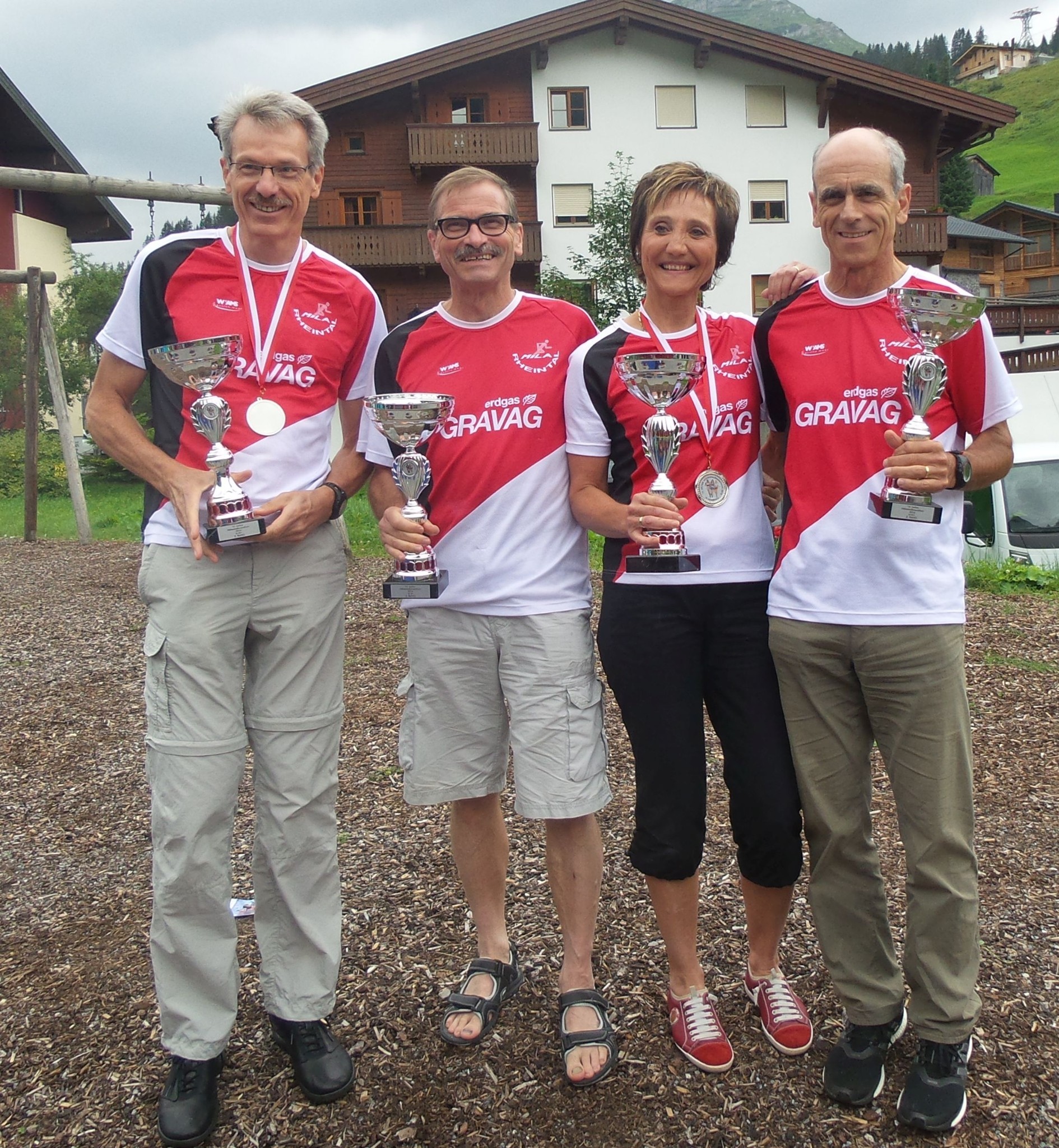 Die vier Pokalgewinner