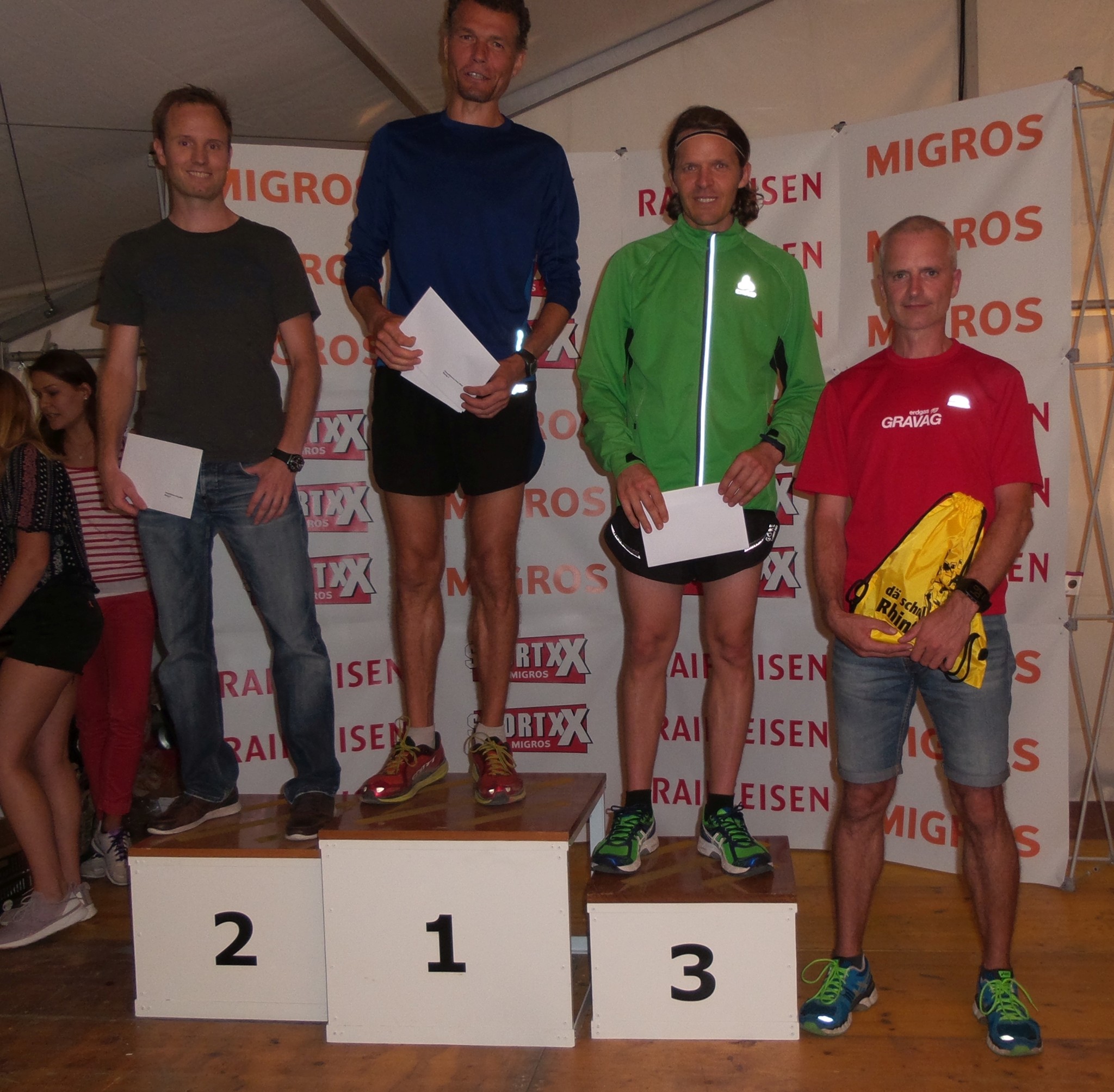 Siegerehrung M40 mit Andreas als schnellster Rheintaler auf Rang 4