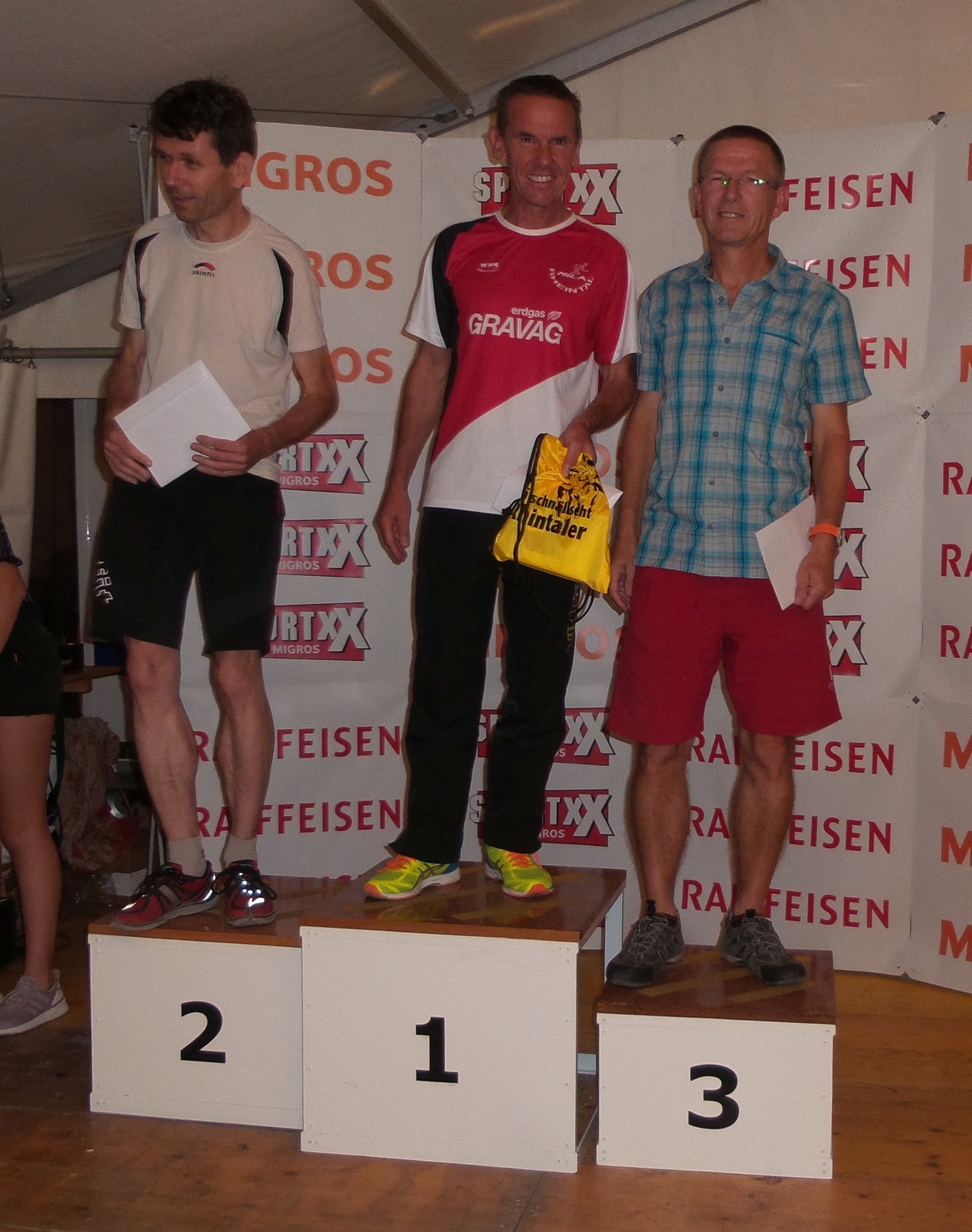 Siegerehrung M50 mit Fredy, Sieger