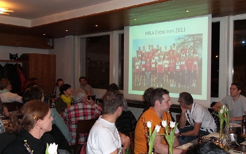 An unzähligen HVs der MILA gestaltete er beispiellose Rückschauen in Form von Diaprojektionen.