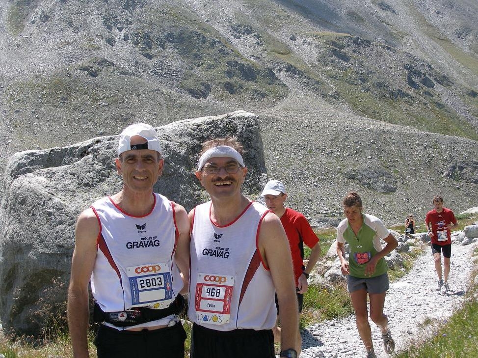 …oder am Swissalpine kurz vor der Keschhütte 2010.