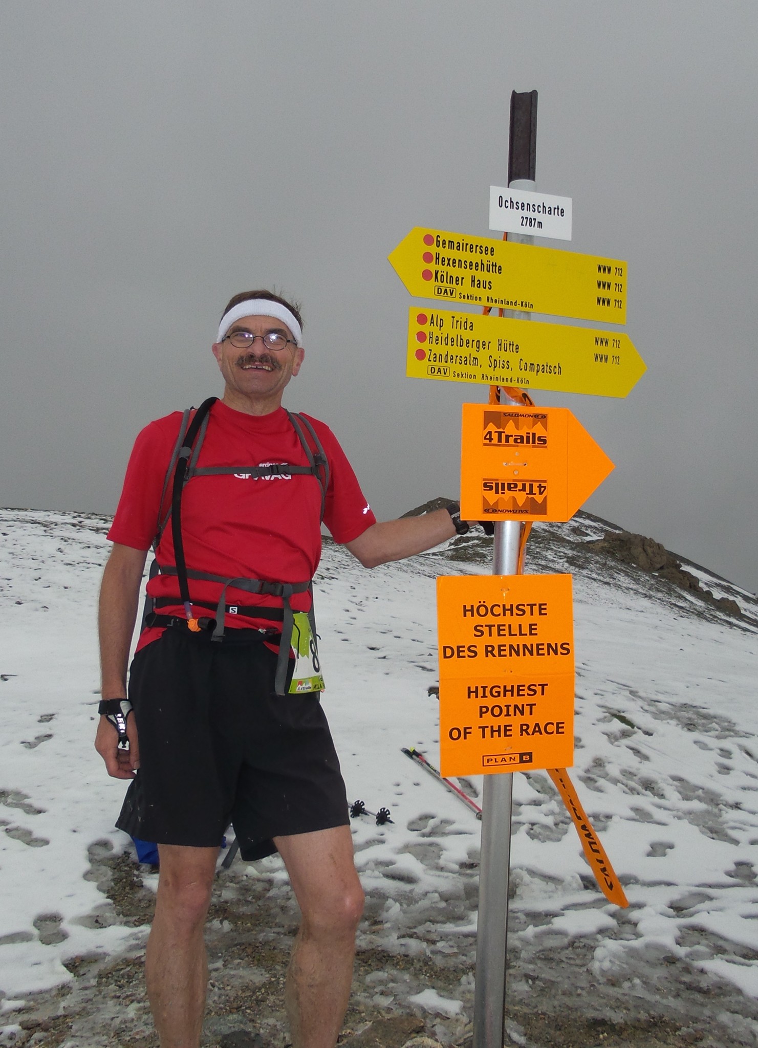 .. hier am höchsten Punkt des 4-Trails auf 2787 MüM. Ochsenscharte 2014.