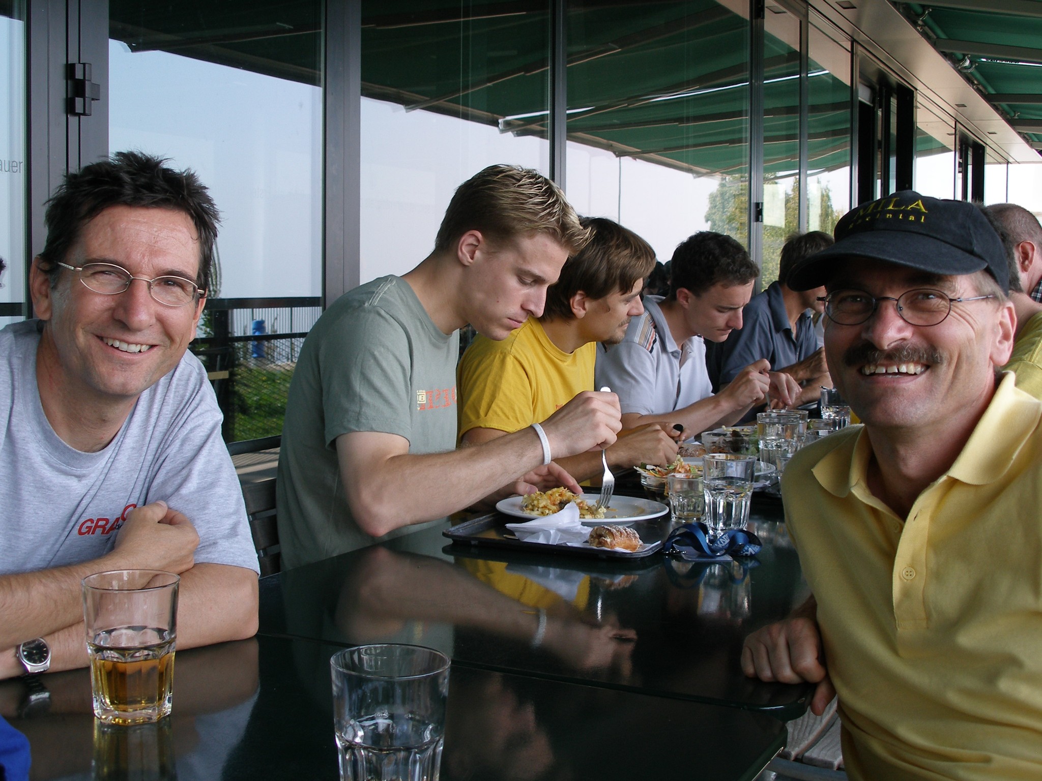 … oder mit Fecht-Olympiasieger Marcel Fischer in Magglingen 2006…