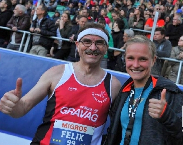 ..oder mit der deutschen Marathonläuferin Anna Hahner in St.Gallen 2017…