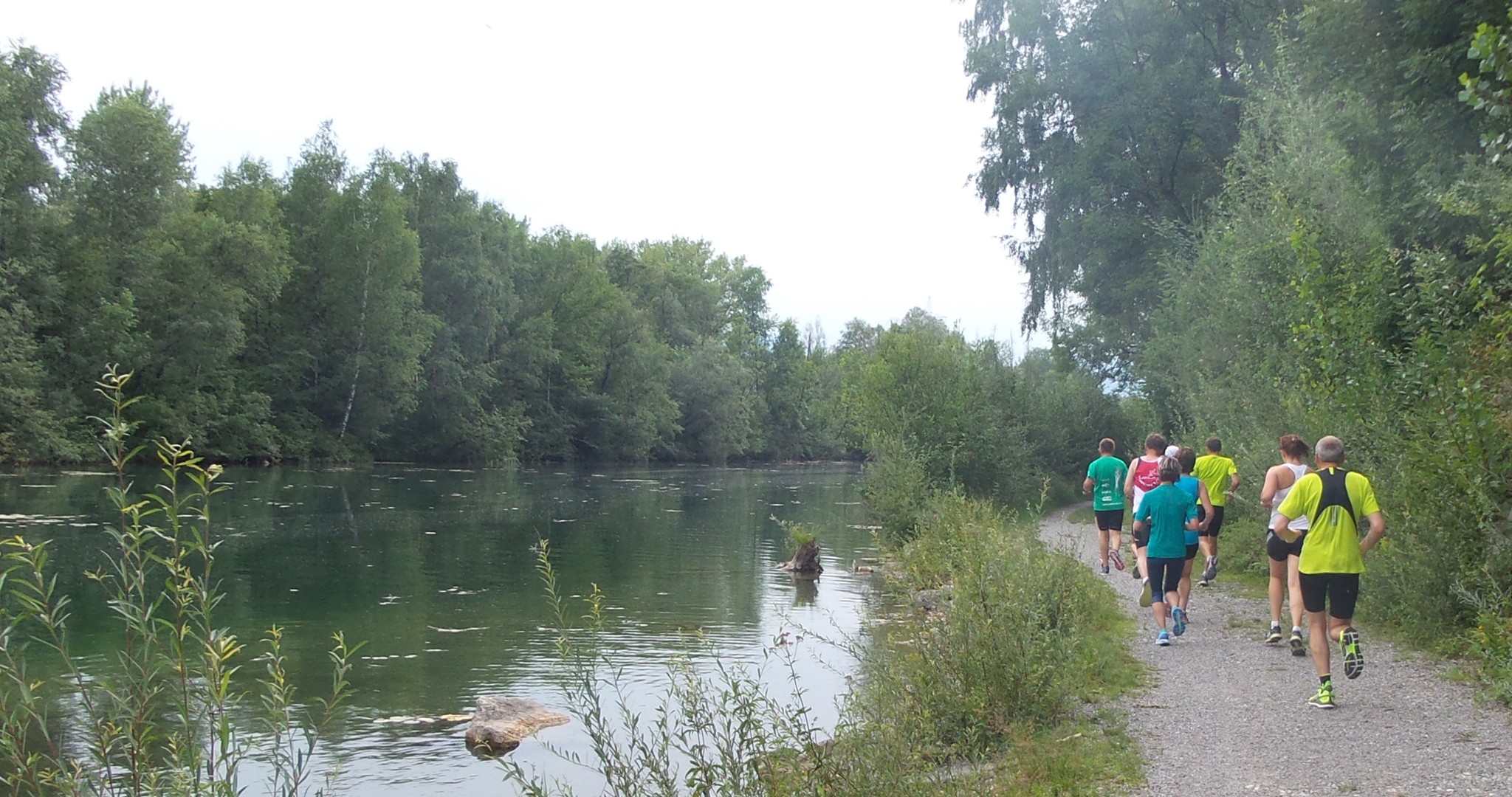 Die Laustrecke, meist im Schatten der Bäume und Wälder