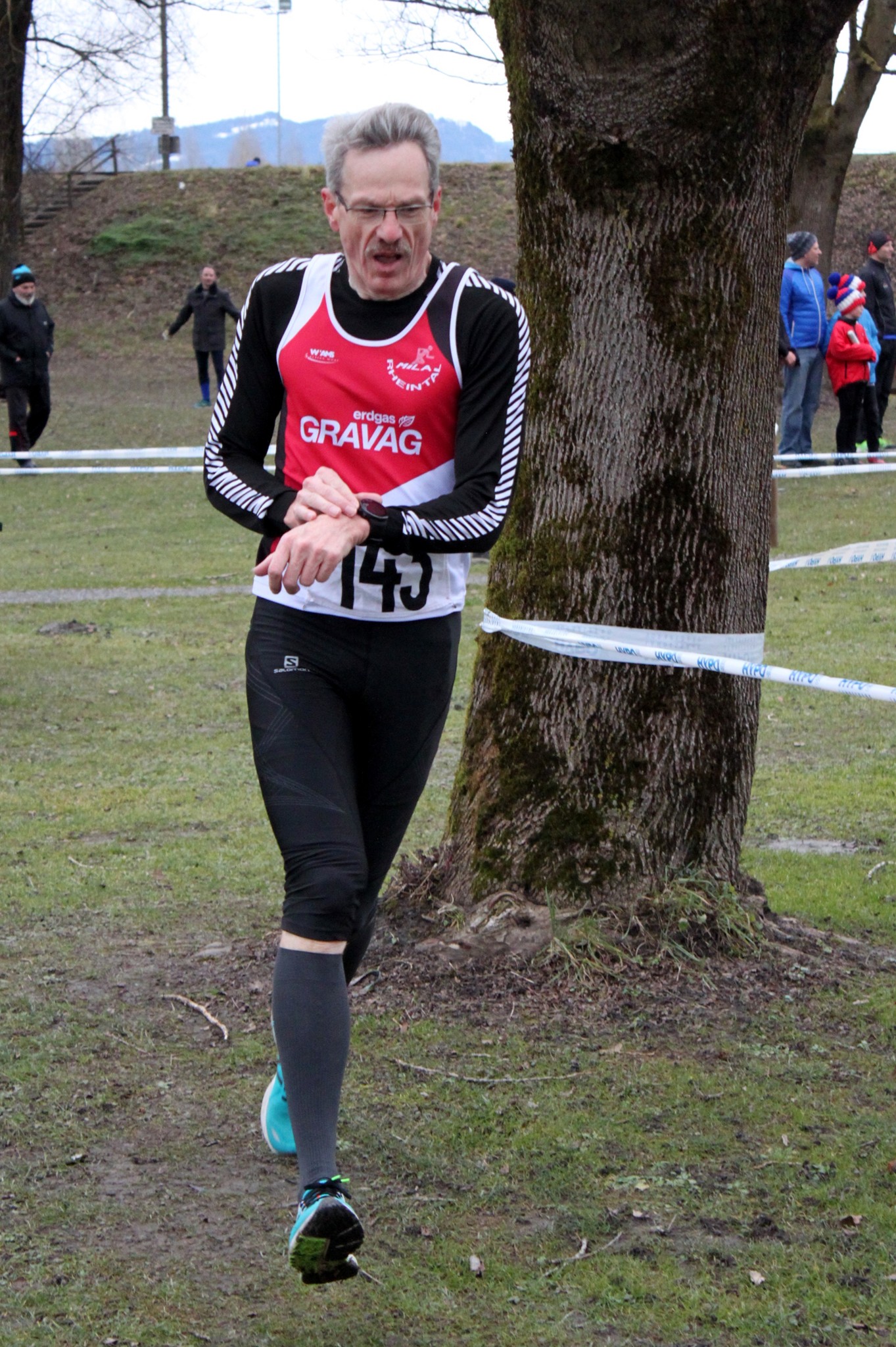 Norbert stoppt seine Zwischenzeit