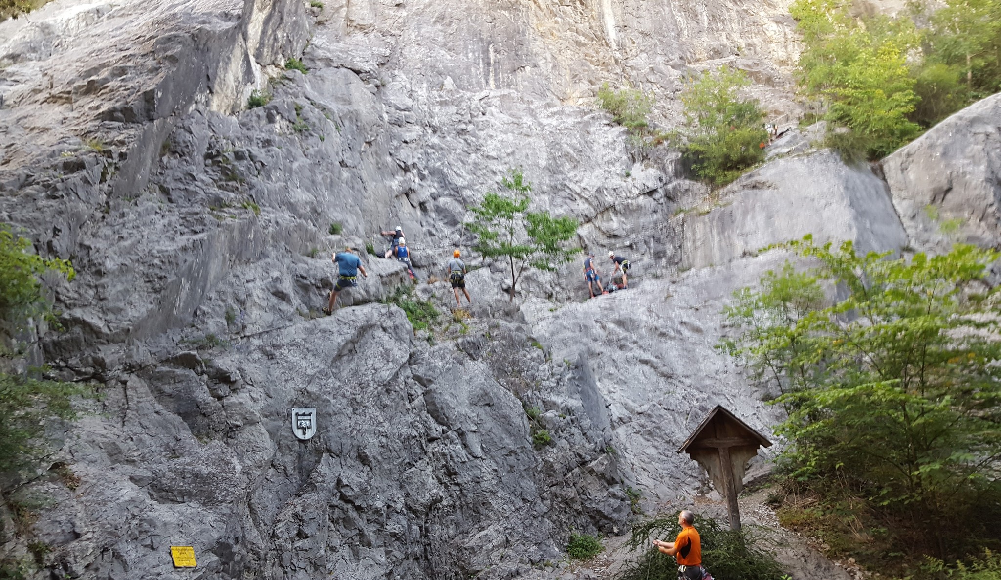 Kletterer am Klettersteig