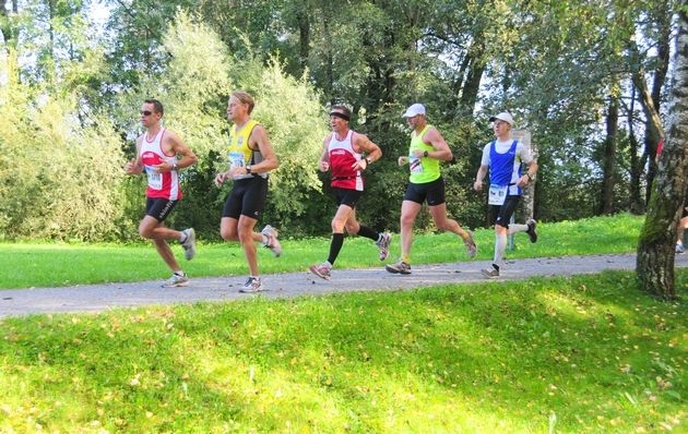 Mathias, Reto und Fredy gemeinsam bis km 15