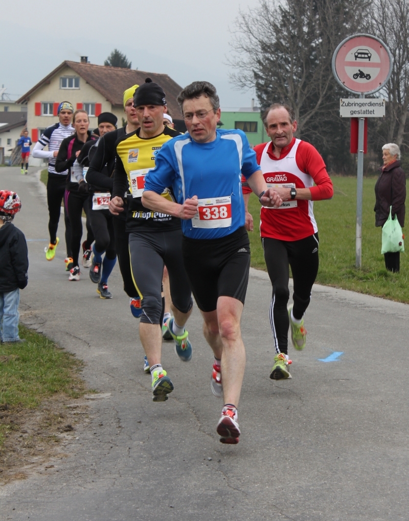 Markus Halter an der Spitze einer Verfolgergruppe, u.a. mit Markus I.