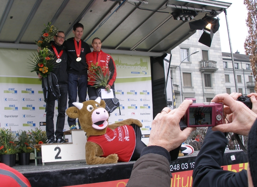 Die schnellsten Schweizer: Michael Ott 1., Christian Kreienbühl 2. und Patrick Nispel 3.